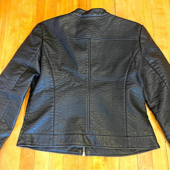 BLANC NOIR Faux Leather Jacket - Silver Zipper - XL - Picture 10 of 10